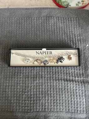 Napier Silver Chain Bracelet with Mixed Metal Animal Charms